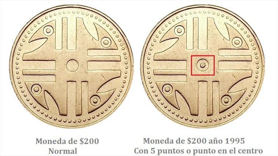 Moneda de $200 coleccionable . Foto: Twitter: MonedasColombia
