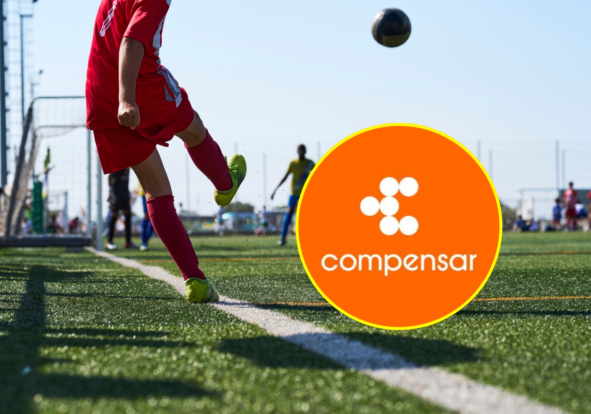 Fútbol y Compensar. Foto: Getty Images / X @Compensar_info