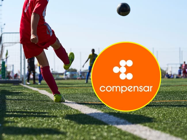Fútbol y Compensar. Foto: Getty Images / X @Compensar_info