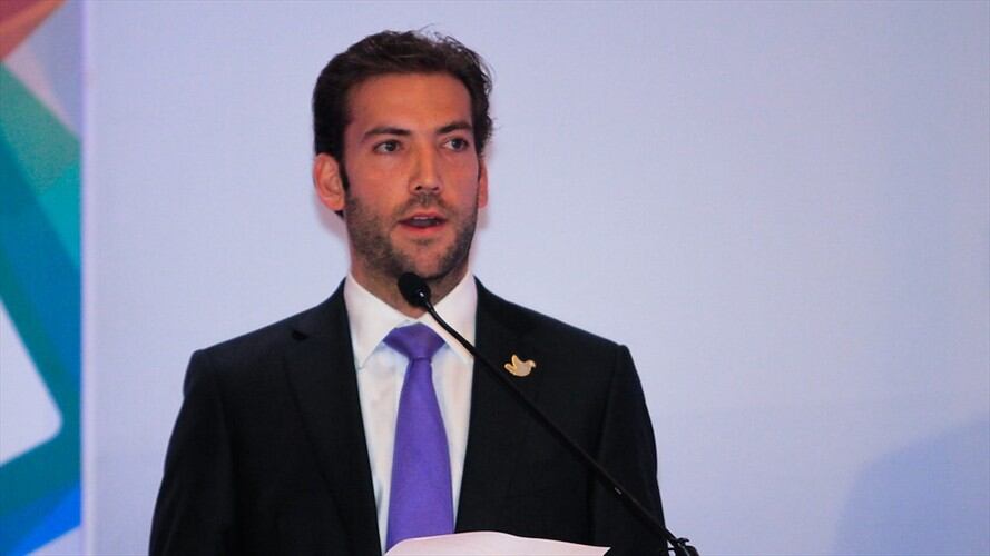 Martín Santos respondió a las personas que dicen que Alejandro Gaviria es el candidato del exmandatario Juan Manuel Santos . Foto: Colprensa - Diego Pineda