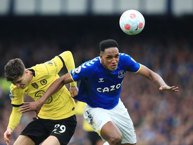 Kai Havertz del Chelsea con Yerry Mina del Everton (Photo by Simon Stacpoole/Offside/Offside via Getty Images)