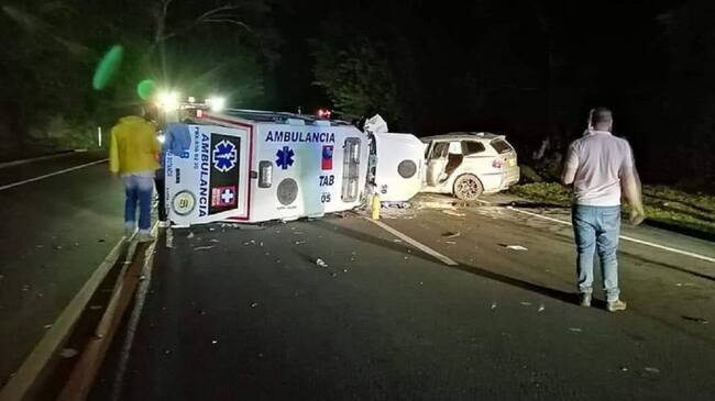Lugar del trágico accidente en la vía Manizales - Medellín. Foto: Tomada de Somos Riosucio Online.