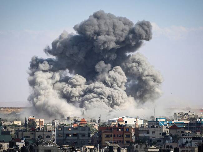 Bombardeos en Rafah. Foto: Getty Images.