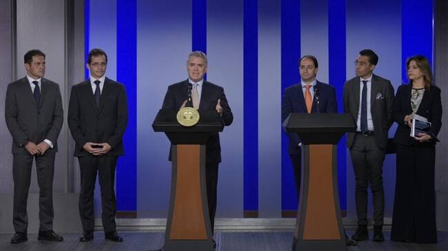 IVán Duque y miembros de su gabinete de gobierno. Foto: Presidencia