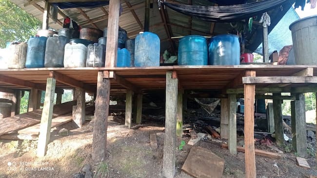 Armada reportó destrucción de 8 laboratorios para procesar pasta de base de coca en Chocó