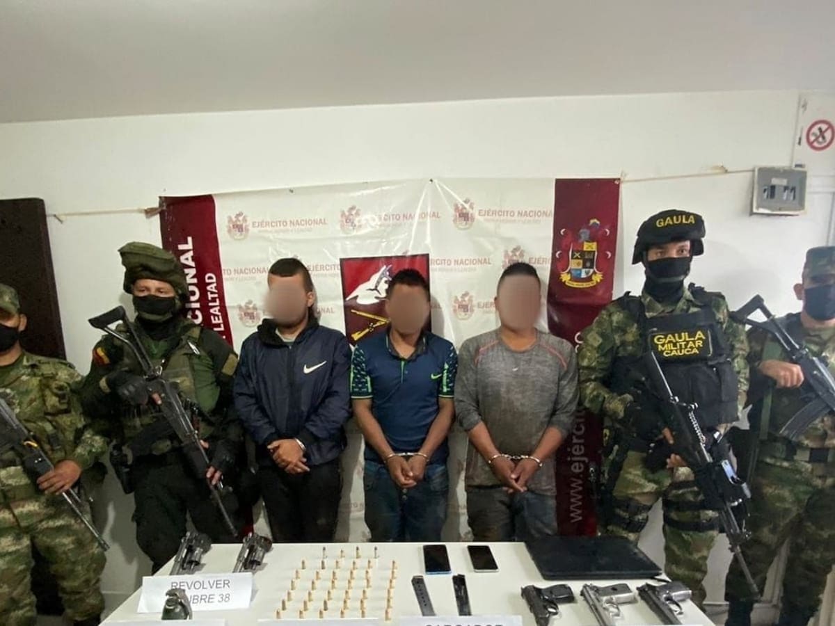 Tres personas fueron recuperadas en operación militar en zona rural de Timbío, Cauca