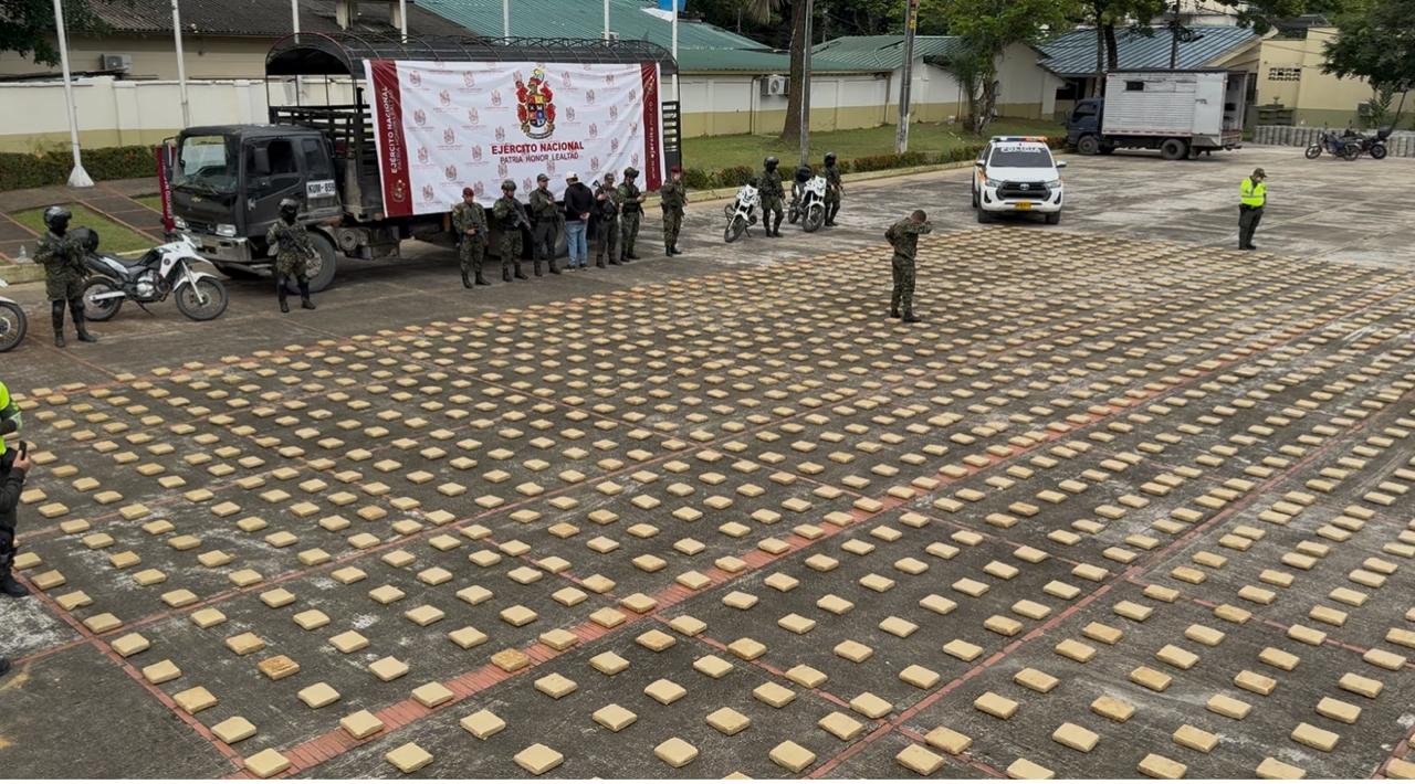 Incautaciones de marihuana. Foto: cortesía Ejército.
