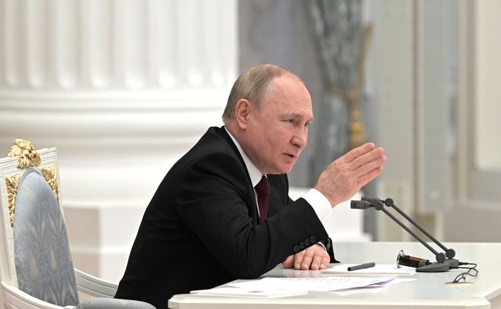 Vladimir Putin ordenó a su ejército entrar en los territorios prorrusos de Ucrania. Foto: Getty Images