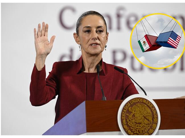 Claudia Sheinbaum y aranceles. Foto: ALFREDO ESTRELLA/AFP via Getty Images.
