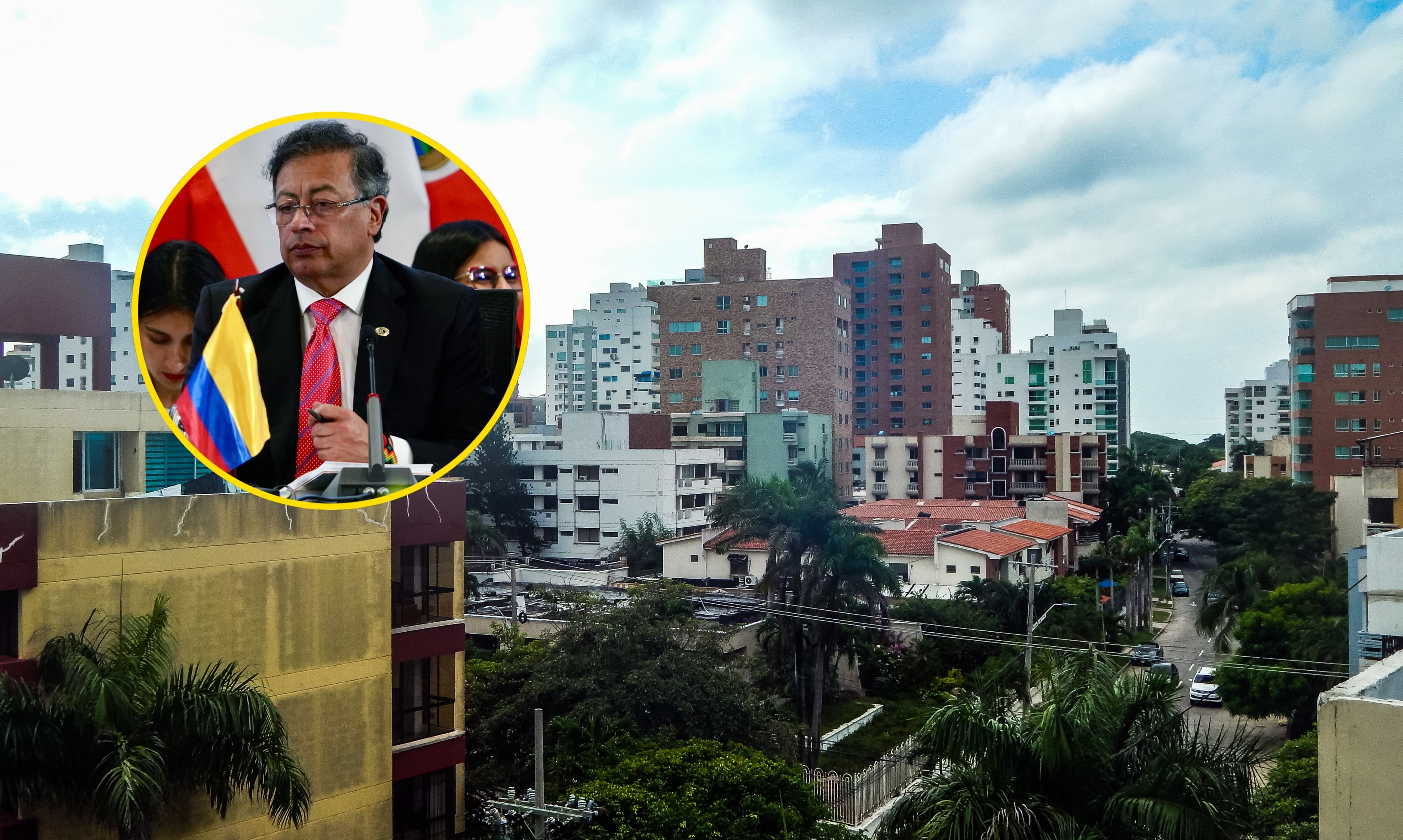 Ciudad de Barranquilla. FOTO: Arturo Rosenow via Getty Images. Gustavo Petro. FOTO: STRINGER/AFP via Getty Images