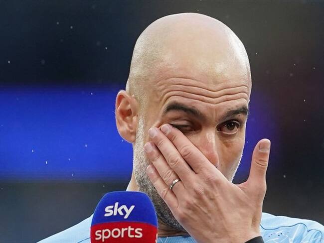 Pep Guardiola se despidió del Kun Agüero. Foto: Getty Images