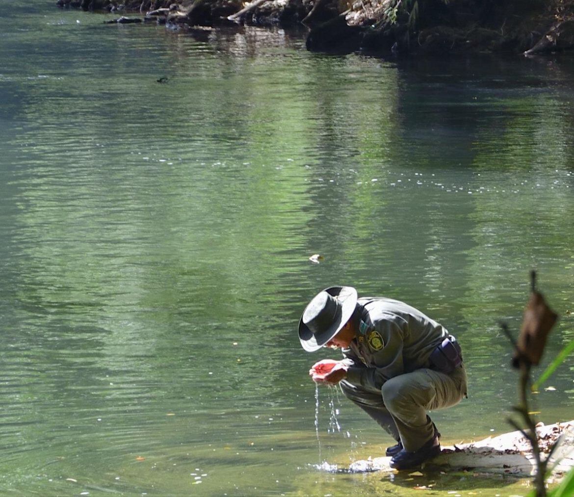 Protección del agua por parte de la Policía. Foto: cortesía Policía Nacional.