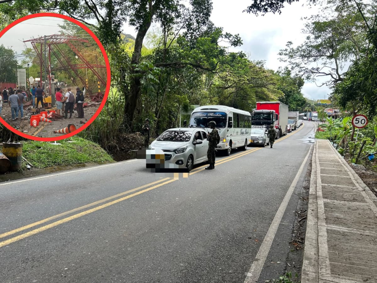 Ejército habilitó la vía Panamericana tras el ataque que destruyó el peaje en La Sierra, Cauca