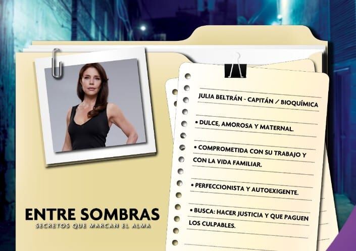 Flora Martínez en Entre Sombras. Foto: Twitter Caracol Tv