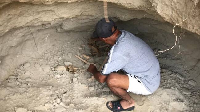 Así fueron encontrados los restos que serán inspeccionados por las autoridades . Foto: Cortesía Wilfredo Chávez