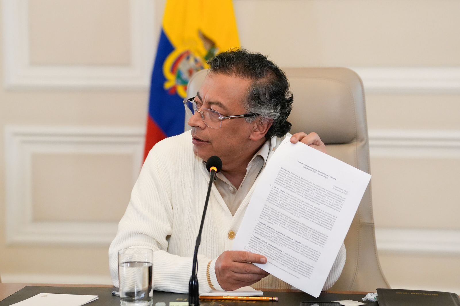 El presidente Gustavo Petro aseguró que el Banco de la República "está estancando la economía nacional". Foto: Presidencia.
