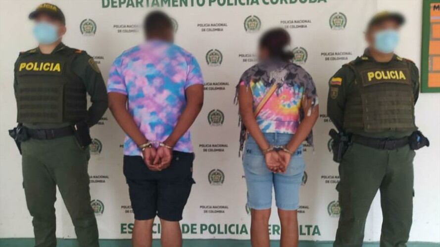 En pleno toque de queda intervienen ‘chiquiteca’ en Tierralta, Córdoba. Foto: prensa Policía.