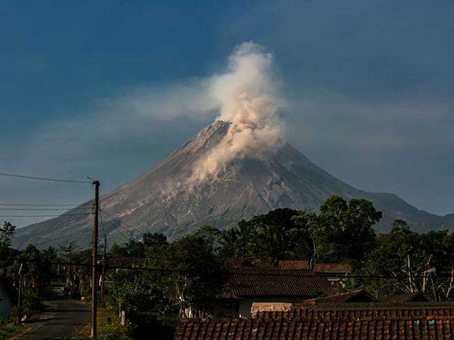 Volcán Marapi. Foto del 9 de agosto de 2023. Foto: Getty Images.