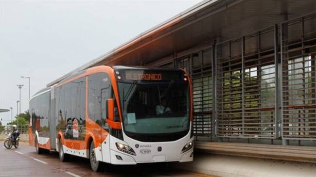 Dos protestas en Cartagena por aumento en la tarifa de Transcaribe. Foto: Cortesía