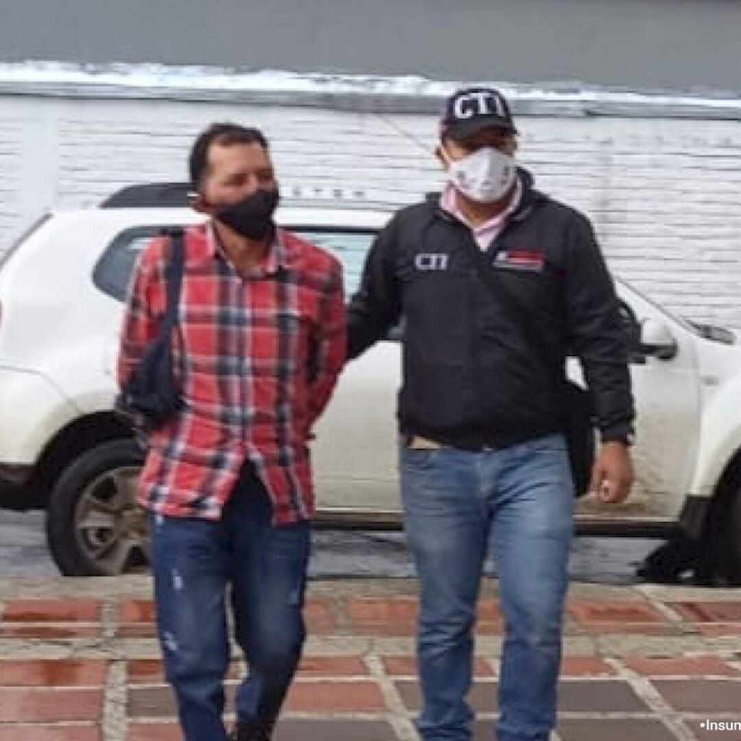 Pedro Octavio Urrea Rodríguez fue capturado en la vereda El Higuerón en el municipio de El Tambo. Crédito: Fiscalía.