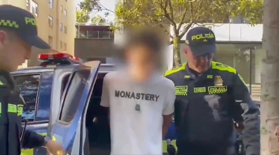 Captura de presunto ladrón en Bogotá. Foto: Colprensa.