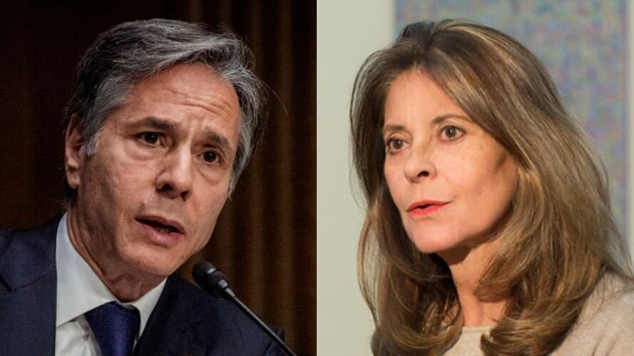 a vicepresidente y canciller Marta Lucia Ramírez se reunió con el secretario de Estado de Estados Unidos, Antony Blinken. Foto: Colprensa