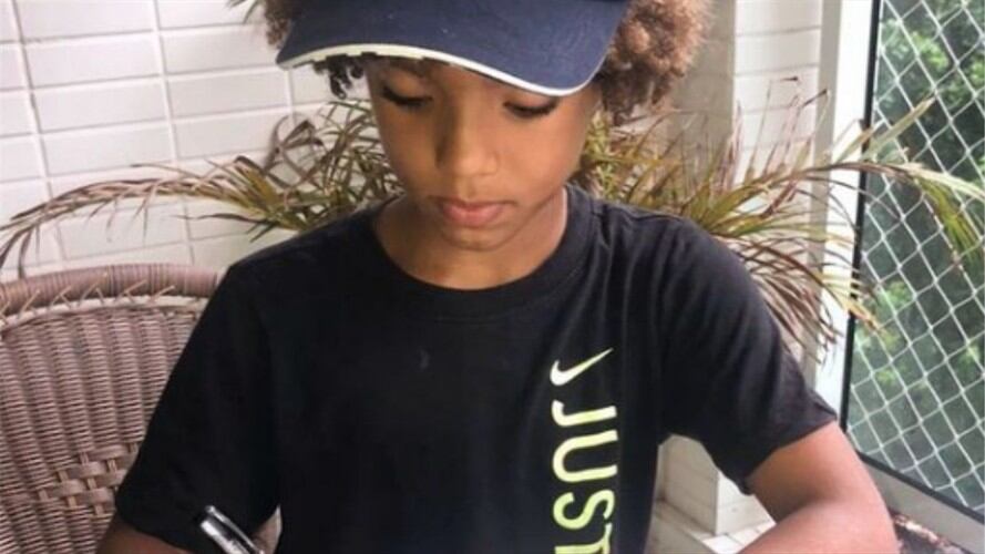 Kauan Basile, la promesa del fútbol de 8 años. Foto: Intagram: @mengonisports