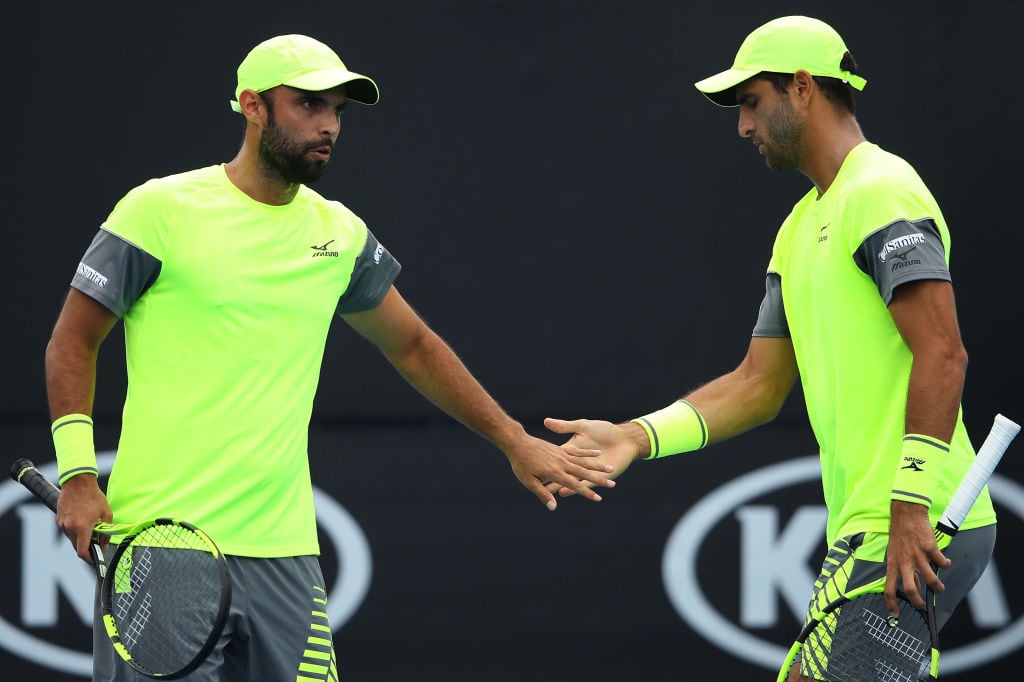 Tenistas colombianos Juan Sebastian Cabal y Robert Farah. (Photo by Mark Kolbe/Getty Images)