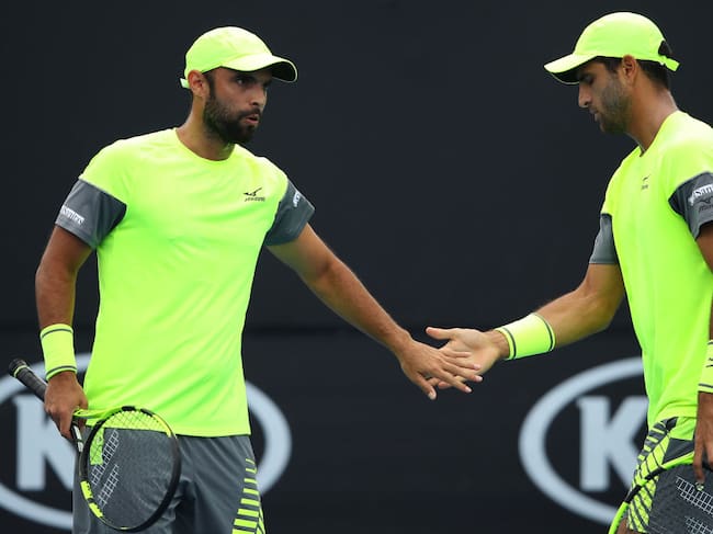 Tenistas colombianos Juan Sebastian Cabal y Robert Farah. (Photo by Mark Kolbe/Getty Images)