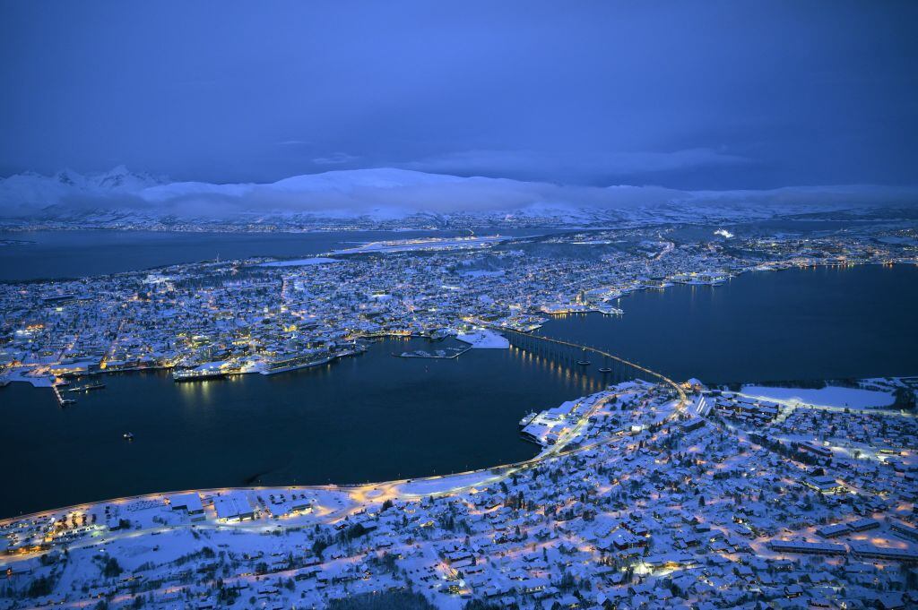 Noche polar en Noruega. Foto: Getty Images.