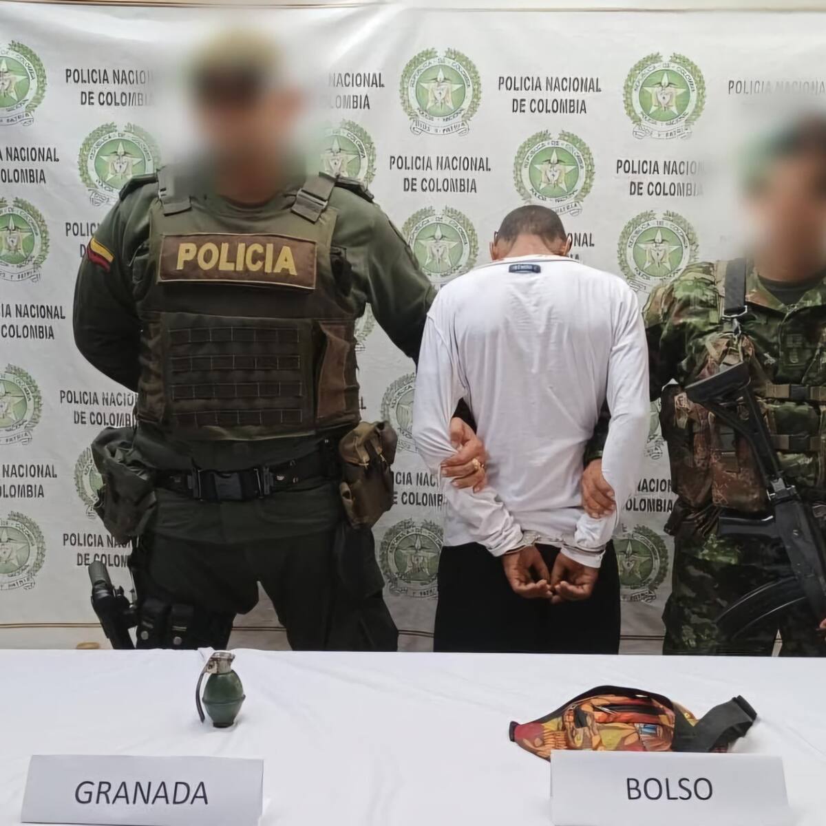 Capturan a presunto integrante del Clan del Golfo con granada de fragmentación en Córdoba