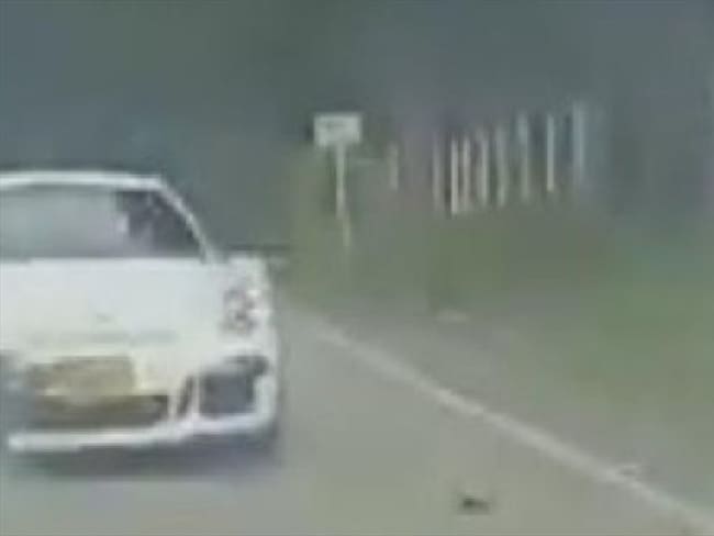 Accidente de tránsito. Foto:tomada del video.