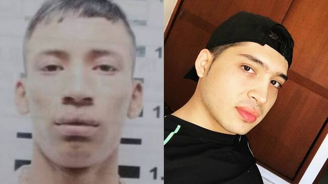 Jhon Freddy Caicedo, alias Colores (izq) es señalado de dispararle con arma de fuego al instagramer caleño Brayan Andrés Rodríguez (der). Foto: Fiscalía | Instagram: @gran_dotte