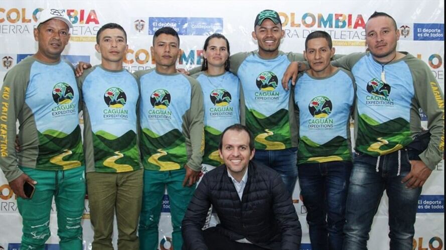 Se capacitaron como guías en el Río Pato y ahora participarán en el Campeonato Mundial de Rafting en Australia . Foto: Coldeportes