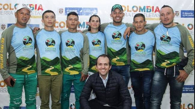 Se capacitaron como guías en el Río Pato y ahora participarán en el Campeonato Mundial de Rafting en Australia . Foto: Coldeportes