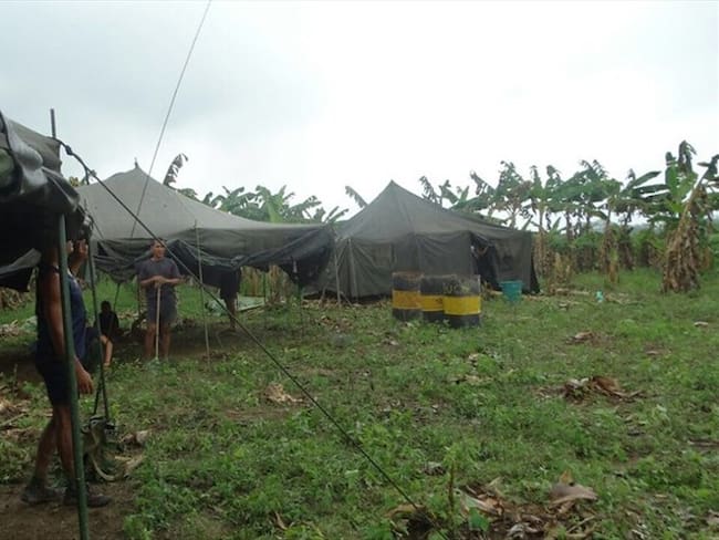 Guardia venezolana instaló un campamento en Arauquita, Arauca. Foto: Colprensa
