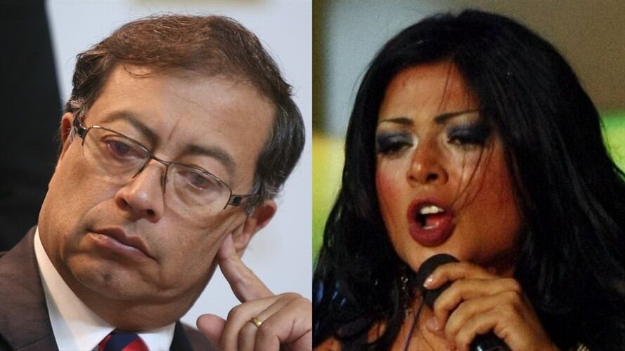 Senador Gustavo Petro y cantante Marbelle. Foto: Colprensa - Álvaro Tavera / Colprensa - Mauricio Alvarado