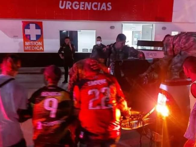 En accidente de tránsito en El Playón, Santander, 18 soldados resultaron heridos. Foto: Cortesía