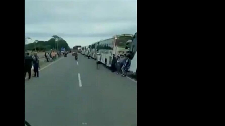 Venezolanos buses. Foto: Suministrada.