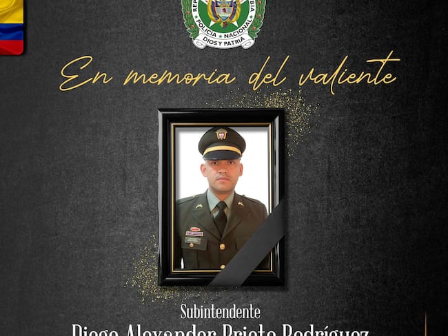 Subintendente Diego Alexander Prieto Rodríguez. / Foto: Policía Nacional.