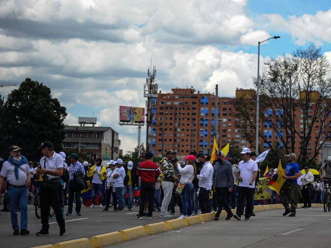 Jornada de manifestaciones en Bogotá por la calle 26 (Foto vía Getty Images)