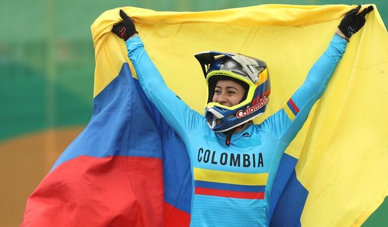 Mariana Pajón obtuvo medalla de plata en los Juegos Olímpicos de Tokio 2020. Foto: Getty Images/ Patrick Smith