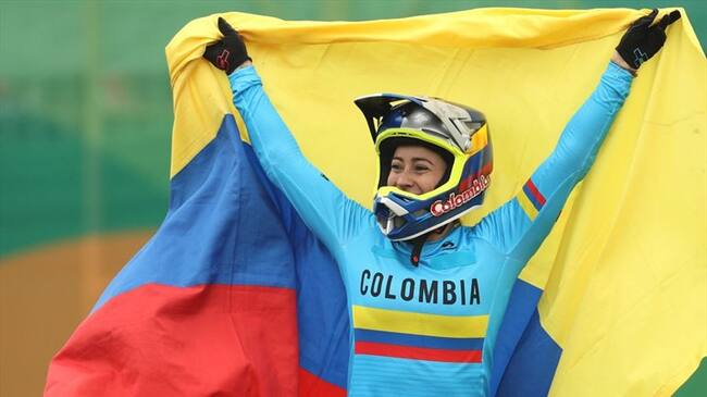 Mariana Pajón obtuvo medalla de plata en los Juegos Olímpicos de Tokio 2020. Foto: Getty Images/ Patrick Smith