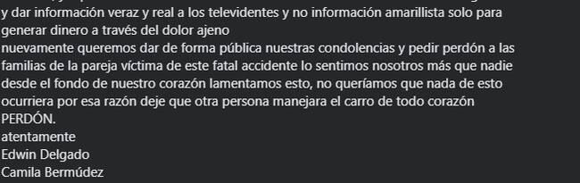 Comunicado. Foto: Redes sociales