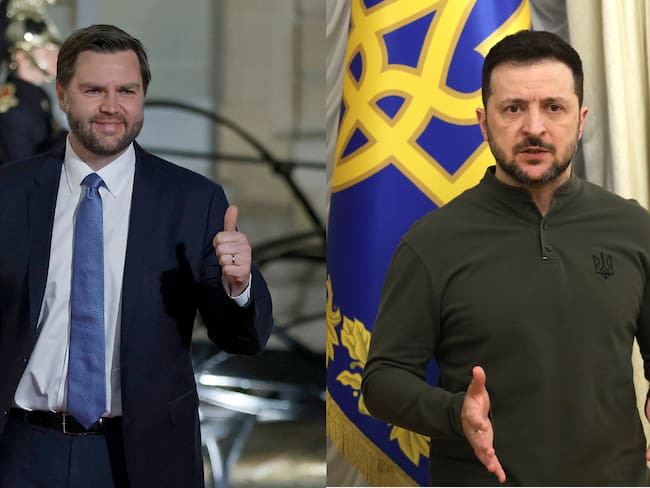 Volodímir Zelenski. FOTO: Viktor Kovalchuk/Global Images Ukraine via Getty Images - J.D. Vance Chesnot/Getty Images