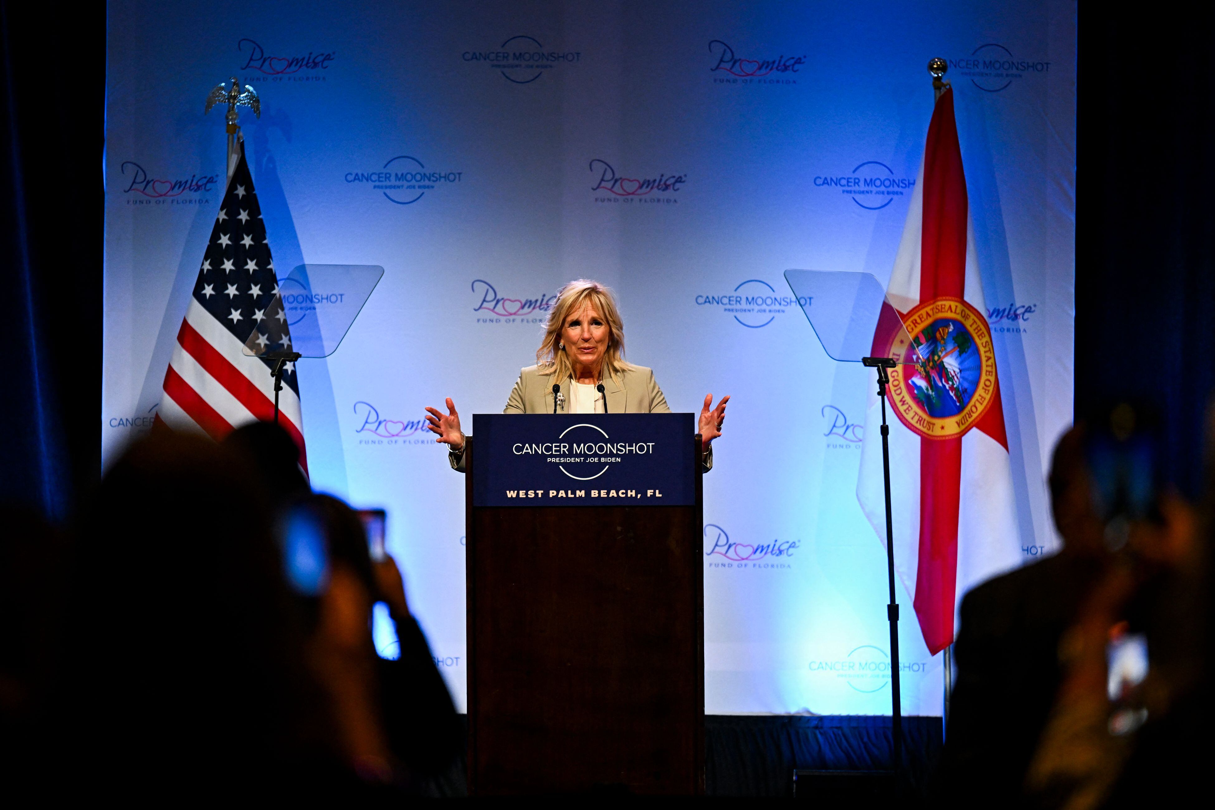 La primera dama de los Estados Unidos, Jill Biden. (Photo by CHANDAN KHANNA/AFP via Getty Images)