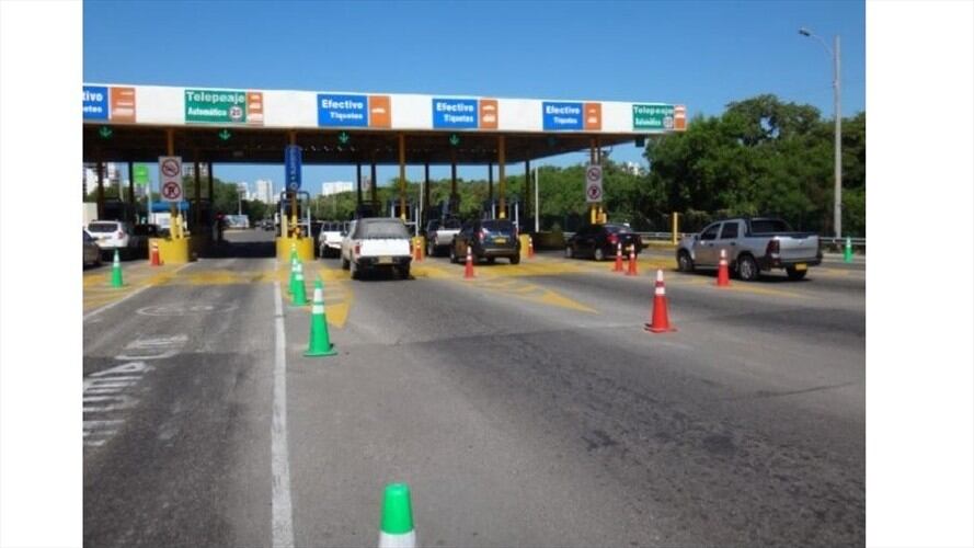 Las recientes protestas en los peajes internos de Cartagena han dejado daños en parte de su infraestructura. Foto: Archivo
