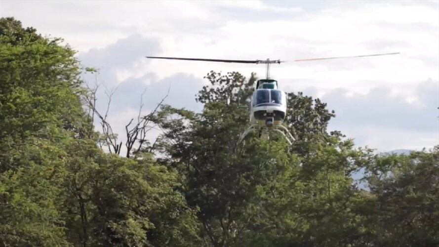 helicóptero policía. Foto:tomada del video.