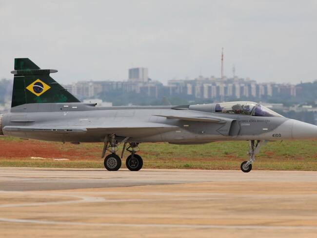 BRAZIL-SWEDEN-AIR-F-39E GRIPEN (Photo by SERGIO LIMA/AFP via Getty Images)