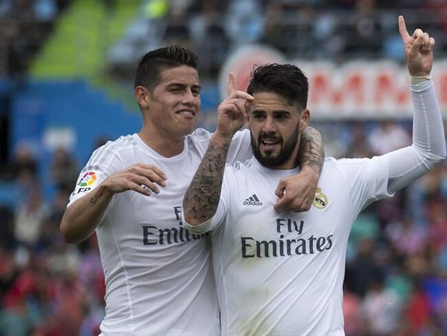 Isco junto a James en el Real Madrid. Foto: Getty